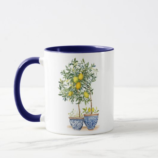 Mug Aquarelle citron et olivier (Gauche)