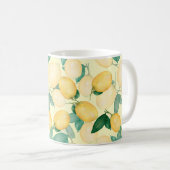 Mug Aquarelle Citrons et Feuillage (Devant droit)