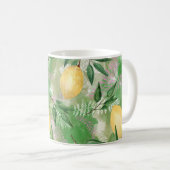 Mug Aquarelle citrons fruits agrumes nature jaune frai (Devant droit)