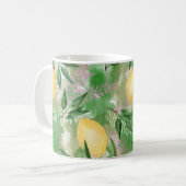 Mug Aquarelle citrons fruits agrumes nature jaune frai (Devant gauche)