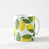 Mug Aquarelle Citrons : Motif de fruits d'été (Devant droit)