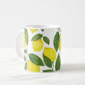 Mug Aquarelle Citrons : Motif de fruits d'été (Devant gauche)