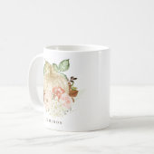 Mug Aquarelle Citrouille blanc avec Parties scintillan (Devant gauche)