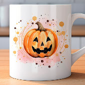 Mug Aquarelle Citrouille d'Halloween