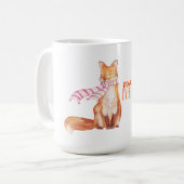 Mug Aquarelle Citrouille épices saison assis Fox (Devant gauche)