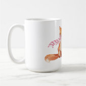 Mug Aquarelle Citrouille épices saison assis Fox (Gauche)