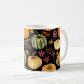 Mug Aquarelle Citrouilles : Automne Motif sans couture (Devant droit)