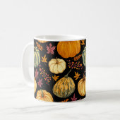 Mug Aquarelle Citrouilles : Automne Motif sans couture (Devant gauche)