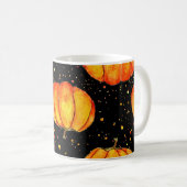 Mug Aquarelle citrouilles d'automne, impression Hallow (Devant droit)