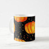 Mug Aquarelle citrouilles d'automne, impression Hallow (Devant gauche)