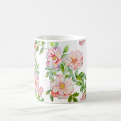 Mug Aquarelle classique rose vintage motif (Centre)