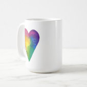 Mug Aquarelle Coeur "Amour" (Devant gauche)