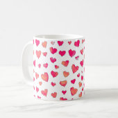 Mug Aquarelle Coeur Art Motif (Devant gauche)