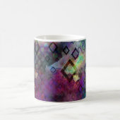 Mug Aquarelle colorée abstraite avec diamants (Centre)