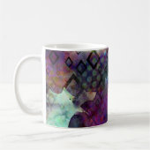 Mug Aquarelle colorée abstraite avec diamants (Gauche)