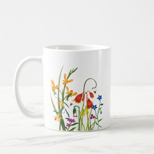 Mug Aquarelle colorée Fleurs sauvages été (Gauche)
