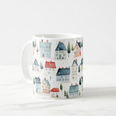 Mug Aquarelle colorée Maisons Ménage (Devant gauche)