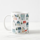 Mug Aquarelle colorée Maisons Ménage (Gauche)