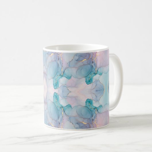 Mug aquarelle conception abstraite (Devant droit)