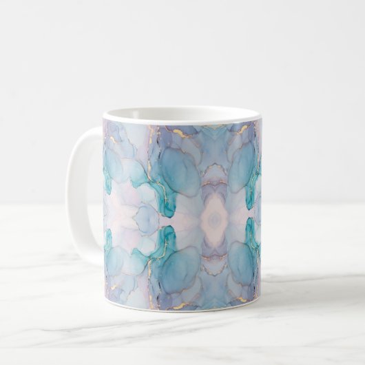 Mug aquarelle conception abstraite (Devant gauche)