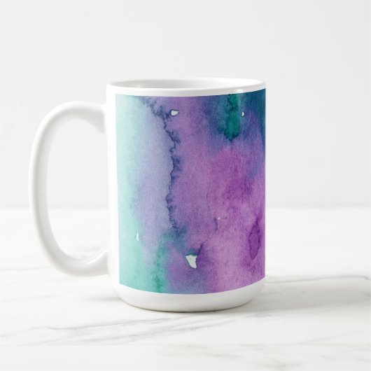 Mug Aquarelle cool Bleu, Vert, Violet (Gauche)