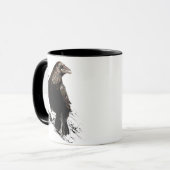 Mug Aquarelle Corbeau Oiseau Art animal (Devant gauche)