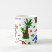 Mug Aquarelle couleur mignonne Motif Jungle Dinosaur (Centre)