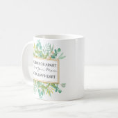 Mug Aquarelle couronne or trame (Devant gauche)