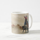 Mug Aquarelle Cowboy avec Lasso sur Cheval (Devant droit)