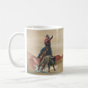Mug Aquarelle Cowboy avec Lasso sur Cheval