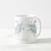 Mug Aquarelle Crabe côtier (Devant droit)