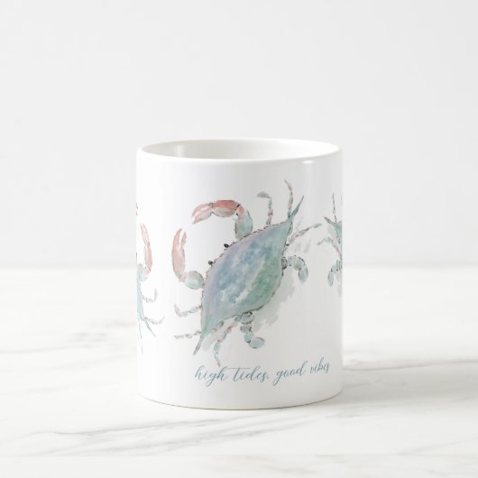 Mug Aquarelle Crabe côtier (Centre)