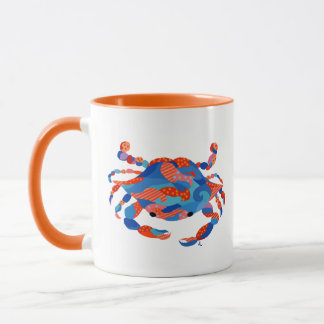 Mug Aquarelle Crabe Multicolore