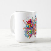 Mug Aquarelle Crème glacée Imprimer - Desse d'été colo (Devant gauche)