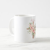 Mug Aquarelle Croix de Pâques personnalisée (Devant gauche)