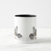 Mug Aquarelle Cuire Gris Tabby Chat Pet Personnalisé (Centre)