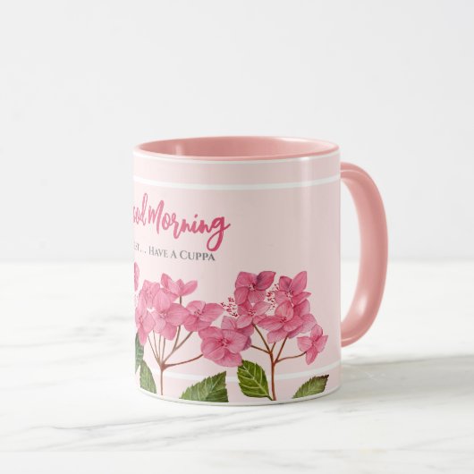 Mug Aquarelle Cuppa Hydrangea rose (Devant droit)