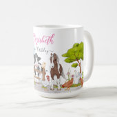 Mug Aquarelle Cute Country Animaux de ferme (Devant droit)
