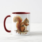Mug Aquarelle Cute Écureuil rouge Nature animale (Gauche)