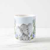 Mug Aquarelle Cute Elephant Vert (Centre)