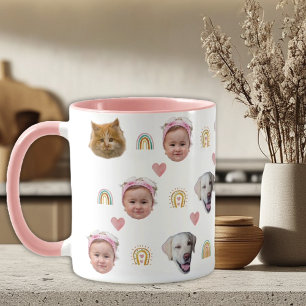Mug Aquarelle Cute Raibow 4 Visages photo