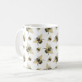 Mug Aquarelle d'abeille vintage (Devant gauche)