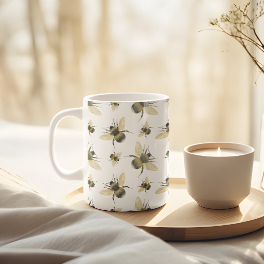 Mug Aquarelle d'abeille vintage
