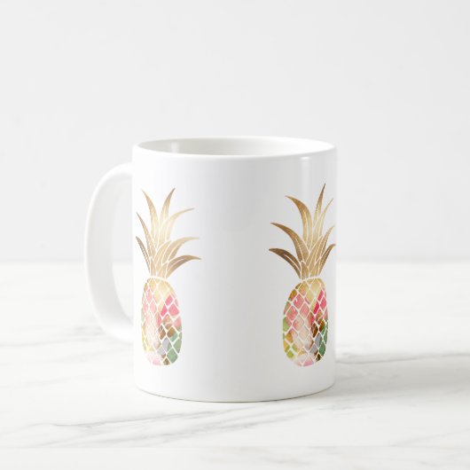 Mug Aquarelle d'ananas (Devant gauche)