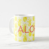 Mug Aquarelle d'ananas jaune (Devant gauche)