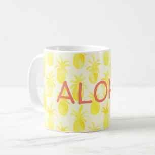 Mug Aquarelle d'ananas jaune