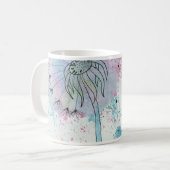 Mug Aquarelle Dandelion Chat - Whimsical Floral Art (Devant gauche)
