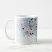 Mug Aquarelle Dandelion Chat - Whimsical Floral Art (Gauche)