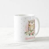 Mug Aquarelle d'Aquarelle d'Ours de Cute Blush Gold Fl (Devant droit)
