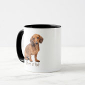 Mug Aquarelle Daschund chien animal de compagnie perso (Devant gauche)